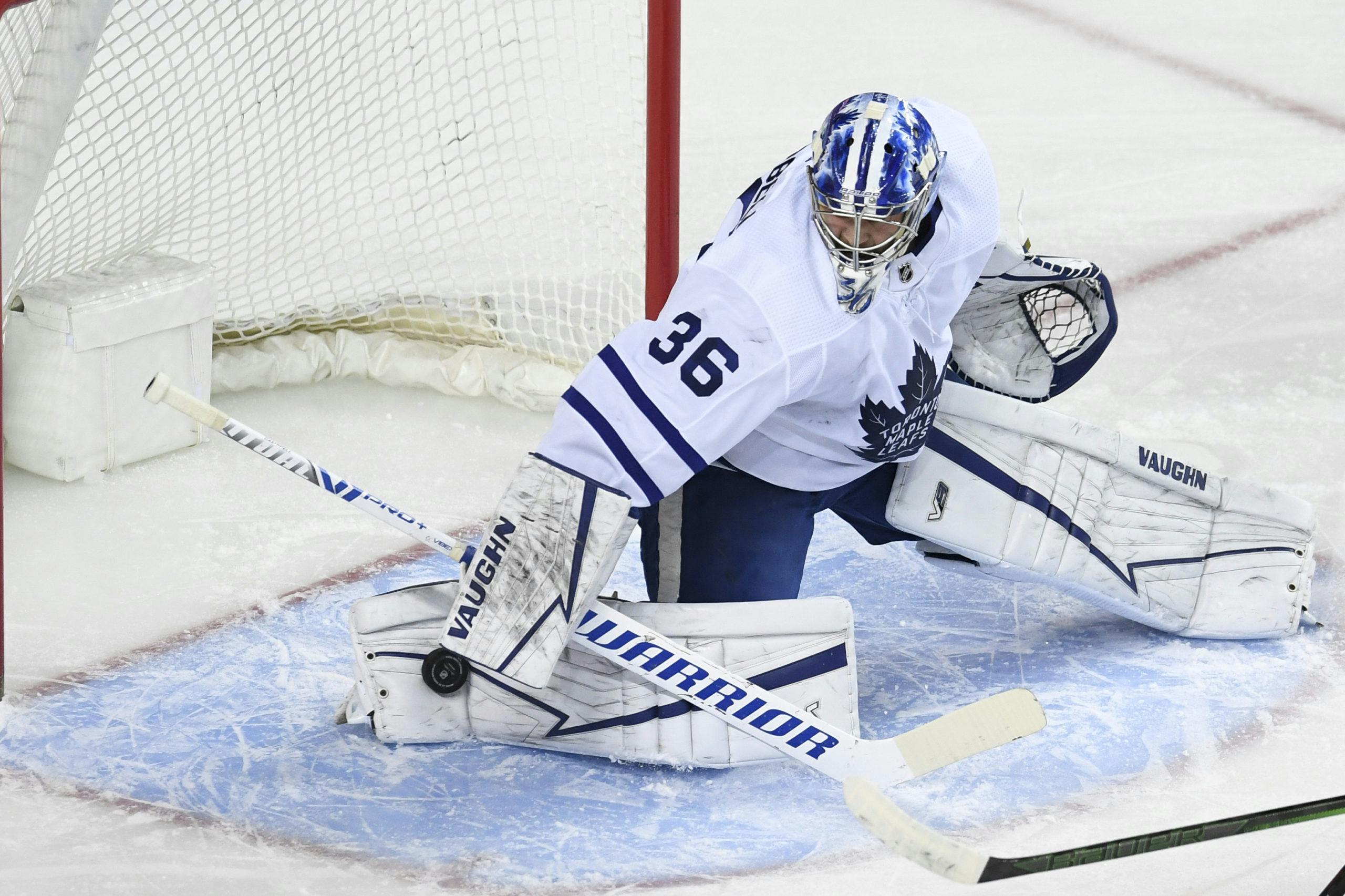 Maple Leafs' Andersen out vs. Flames due to injury; Hutchinson to