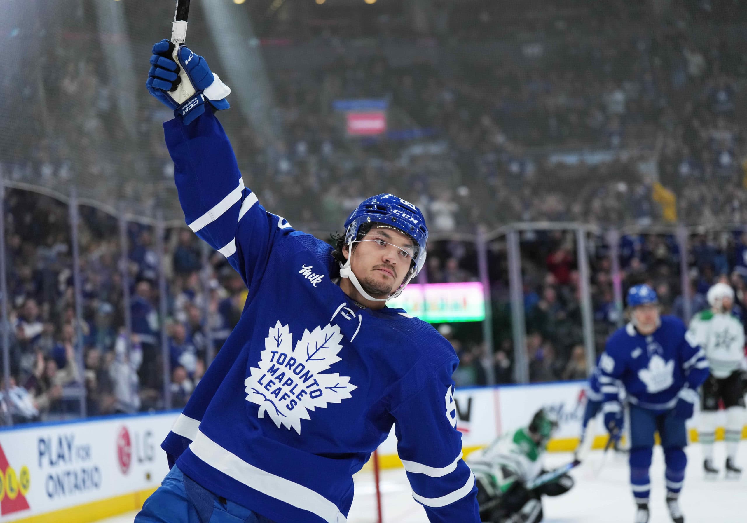 Leafs' Nick Robertson embraces opportunity to be a role model for