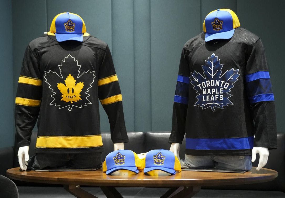 TORONTO, ON - MARCH 23 - Toronto Maple Leafs jerseys designed by