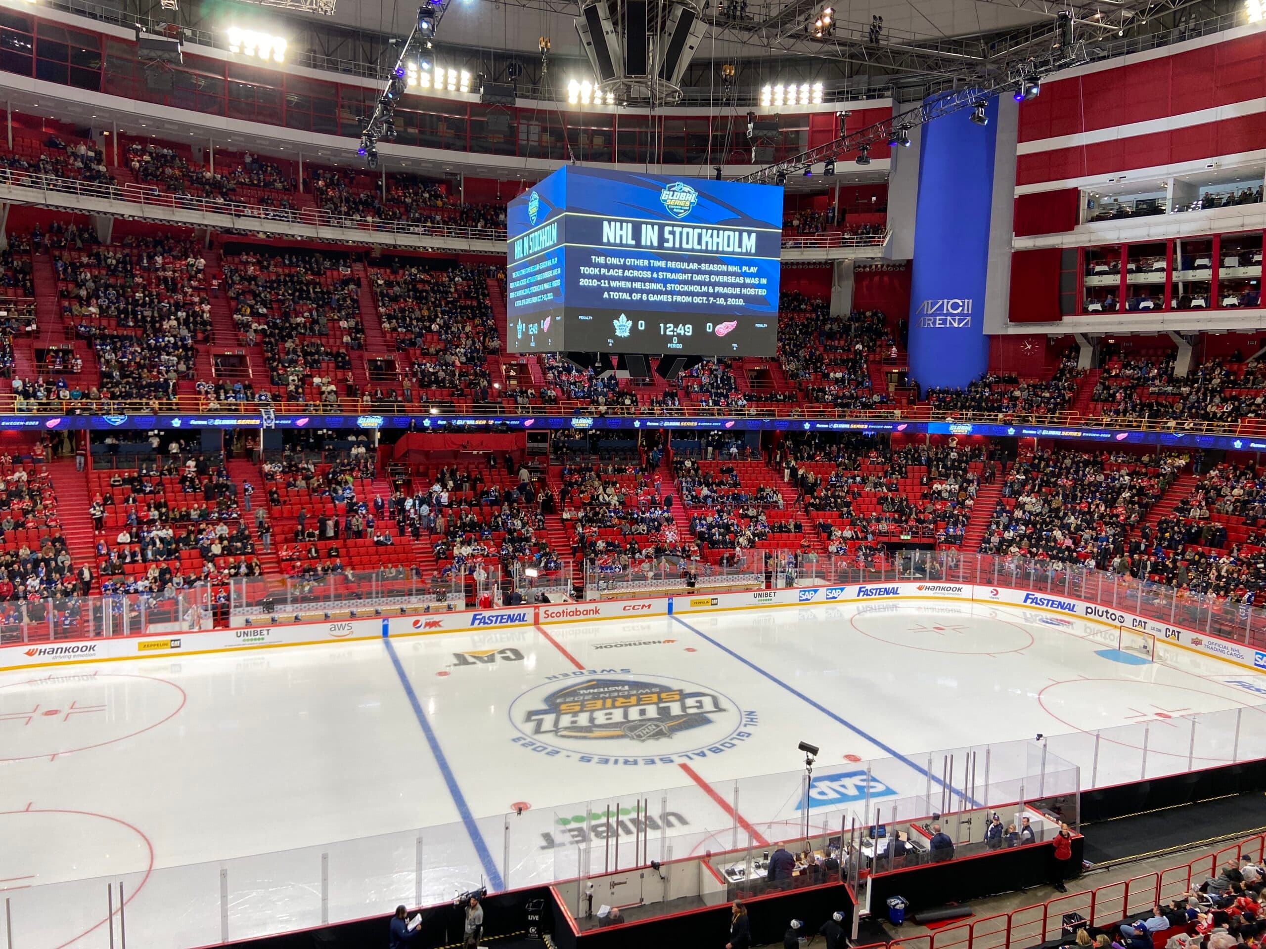 The Toronto Maple Leafs and Detroit Red Wings face off in the NHL Global Series