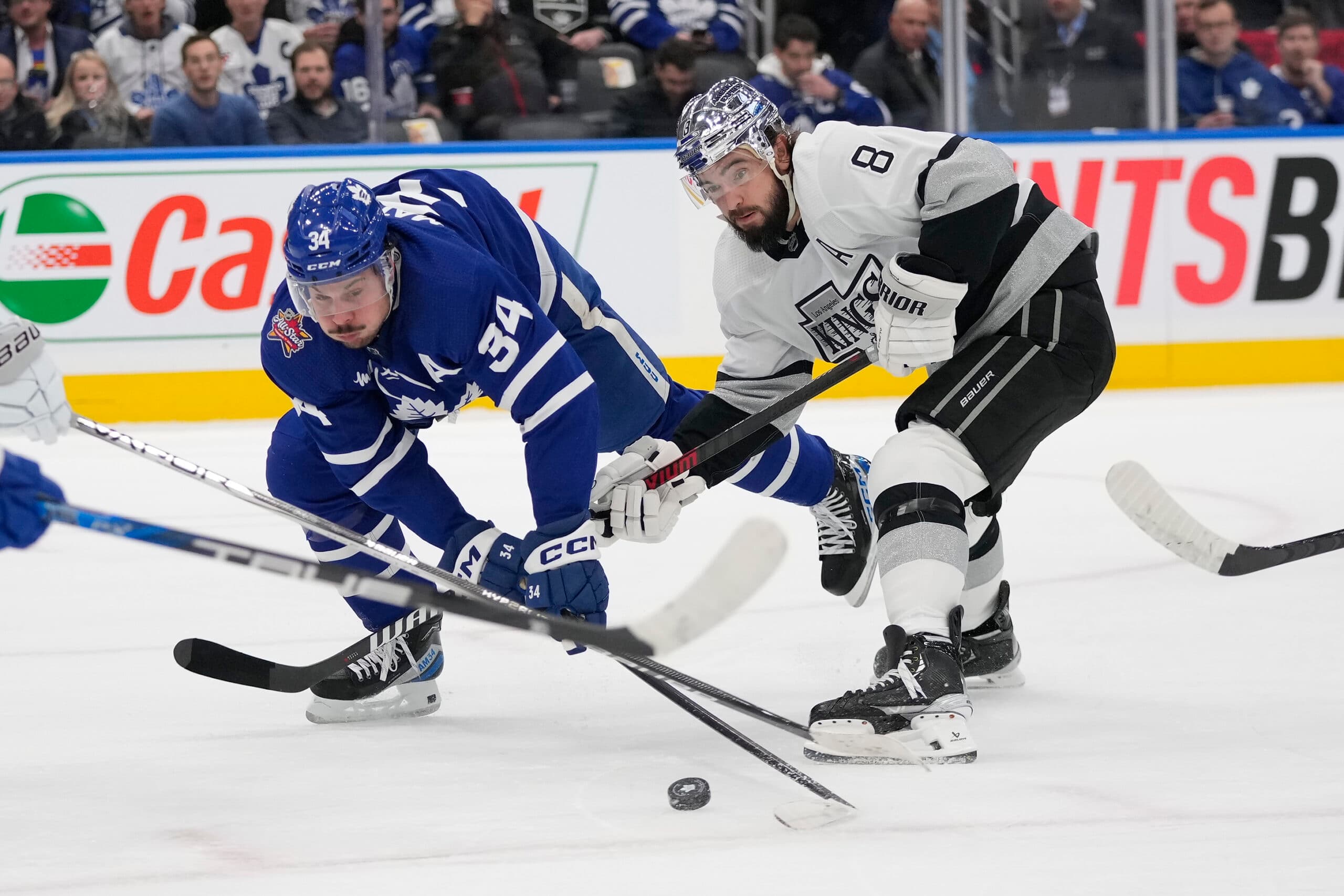 Drew Doughty of the LA Kings and Auston Matthews of the Toronto Maple Leafs.